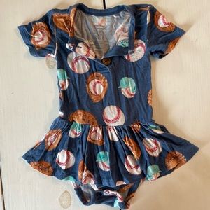 Posh Peanut HOMER henley twirl bodysuit 6-12 months